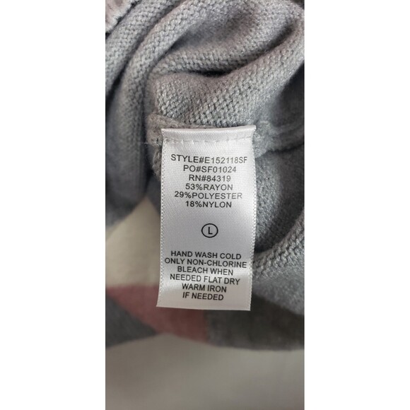 Evolution by Cyrus Pullover Sweater Large Color Block Multicolor Casual Cozy NWT - Picture 4 of 5